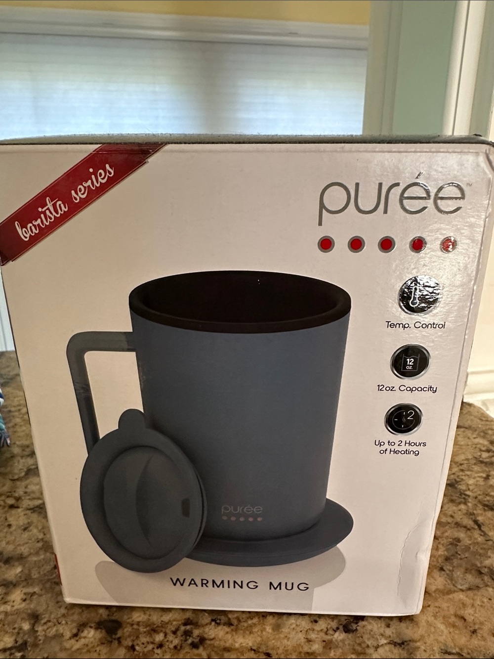 Purée Warming Mug in Slate Gray with Black Interior